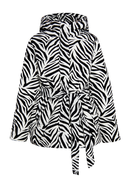 Faina Women's Zebra Print Quilted Jacket