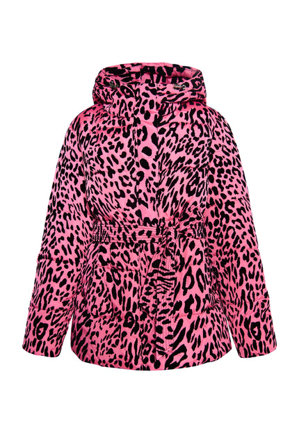 Faina Women's Quilted Jacket With Leopard Print