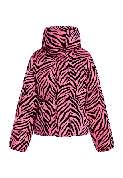 Faina Women's Zebra Print Quilted Jacket