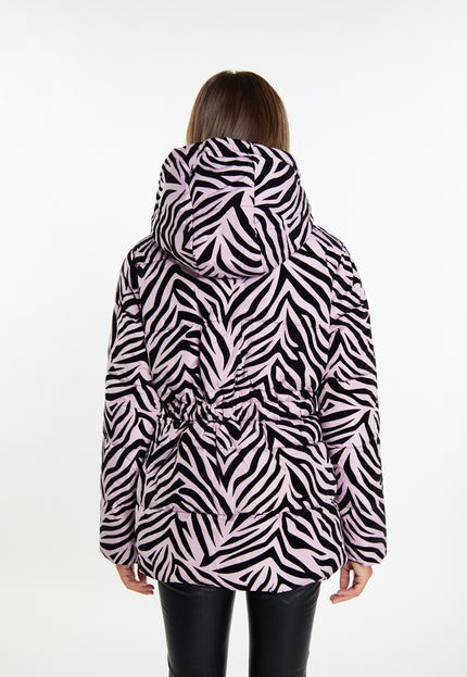 Faina Women's Zebra Print Quilted Jacket