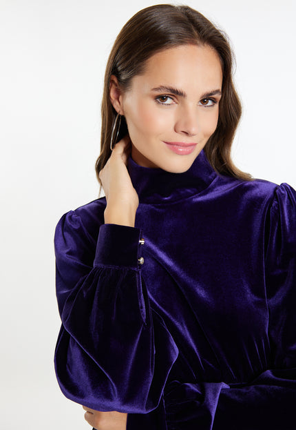 Faina Women's Stretch Velvet Blouse