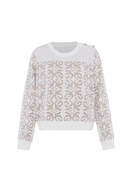 Faina Women's Knitted Sweater With Sequins