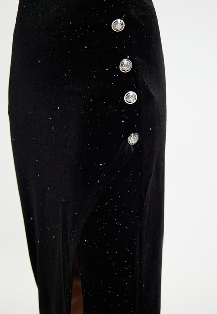 Faina Women's Velvet Skirt With Glitter