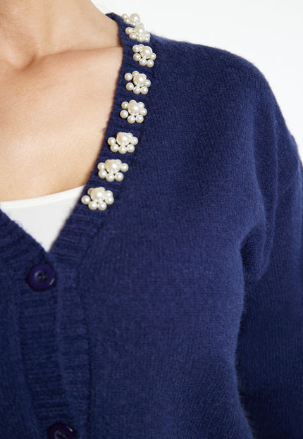 Usha Women's Cardigan With Pearls