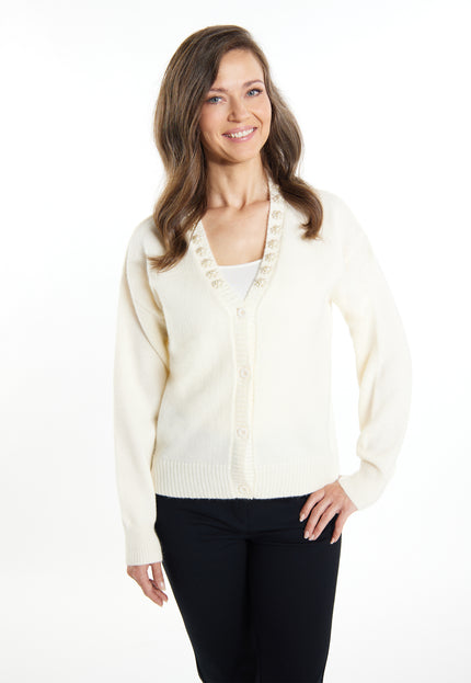 Usha Women's Cardigan With Pearls