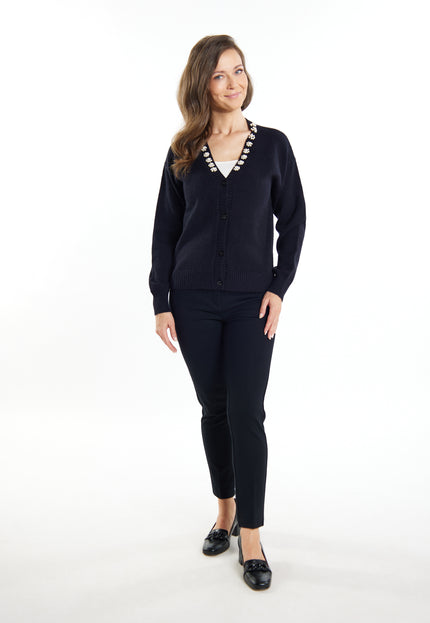 Usha Women's Cardigan With Pearls