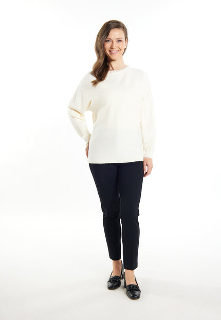 Usha Women's Sweater With Pearls