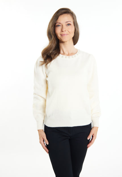 Usha Women's Sweater With Pearls