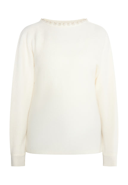 Usha Women's Sweater With Pearls