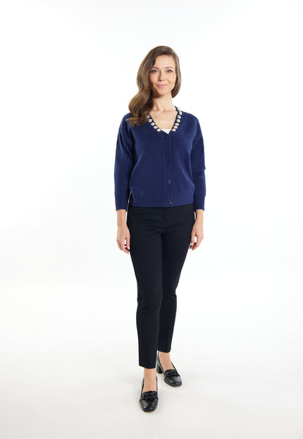 Usha Women's Cardigan With Pearls