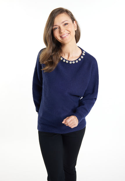 Usha Women's Sweater With Pearls