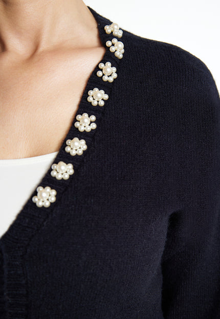 Usha Women's Cardigan With Pearls