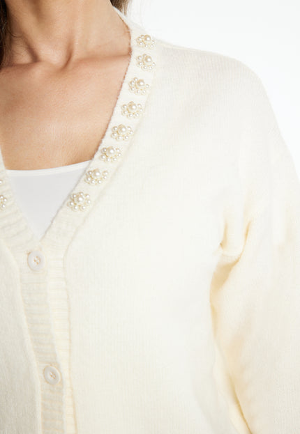 Usha Women's Cardigan With Pearls