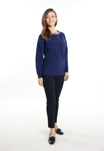 Usha Women's Sweater With Pearls