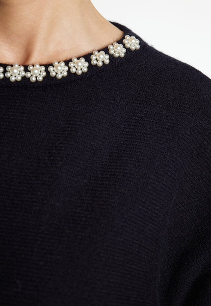 Usha Women's Sweater With Pearls