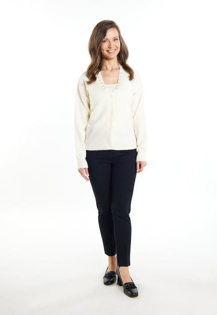 Usha Women's Cardigan With Pearls