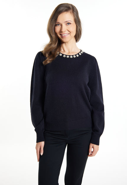 Usha Women's Sweater With Pearls