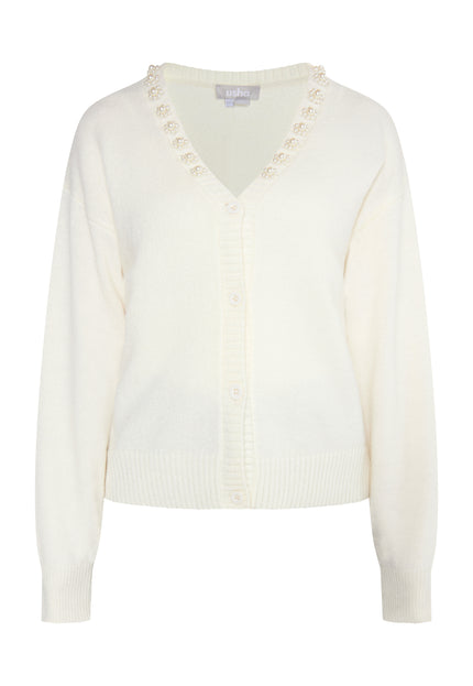 Usha Women's Cardigan With Pearls