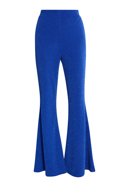 Faina Women's Flared Trousers Made Of Glitter Jersey