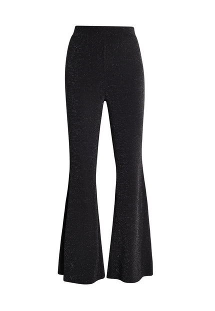 Faina Women's Flared Trousers Made Of Glitter Jersey