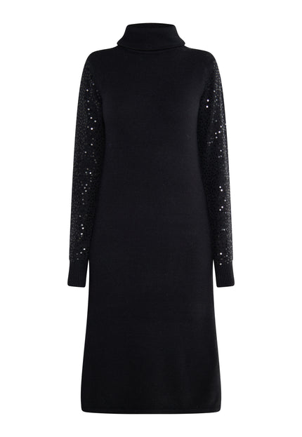 Usha black label Women's Knitted Dress With Sequins