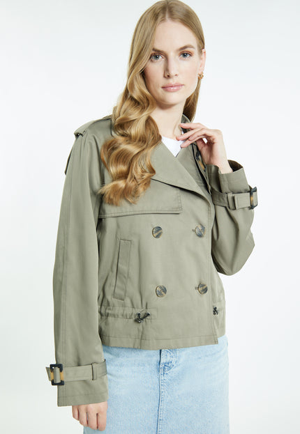 Dreimaster vintage Women's Short Trench Jacket