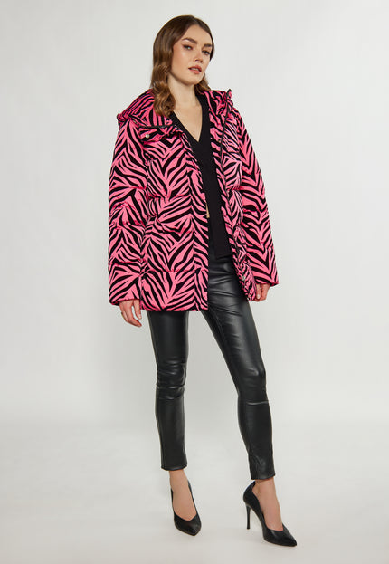 Faina Women's Zebra Print Quilted Jacket