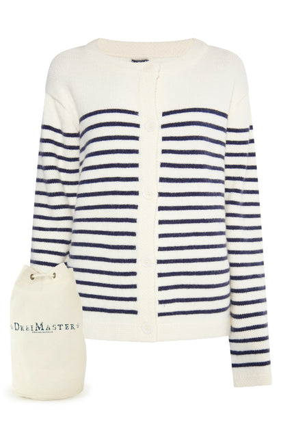 DreiMaster Maritim Damen Cardigan + Einkaufstaschen-Set