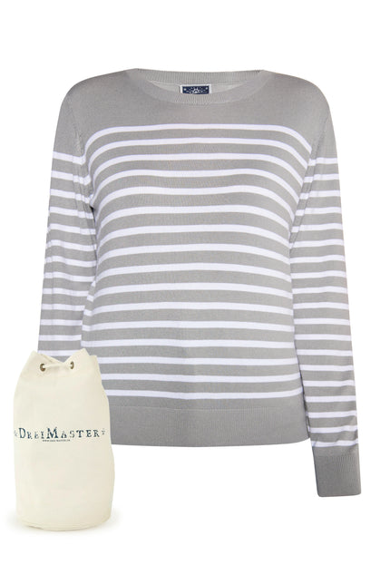 Dreimaster maritim Women's Knitted Sweater + Shopping Bag - Set