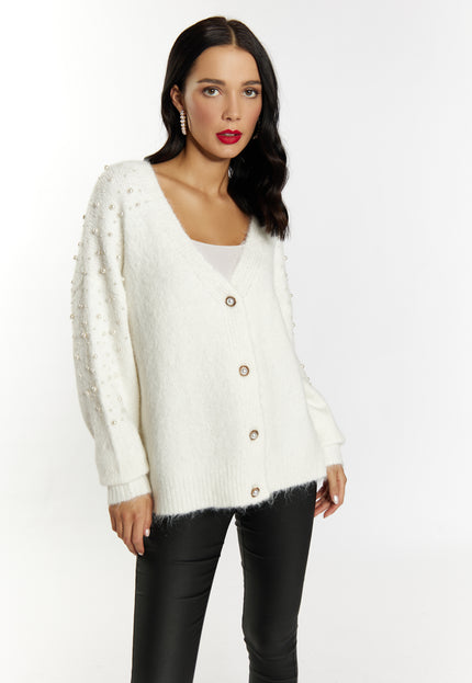 Faina Women's Cardigan With Pearls